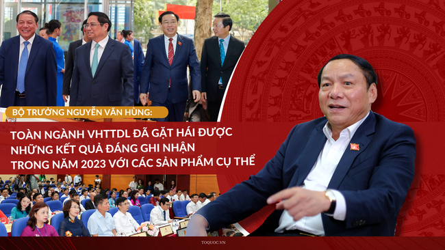 Bộ trưởng Nguyễn Văn Hùng: Toàn ngành VHTTDL đã gặt hái được những kết quả đáng được ghi nhận trong năm 2023 với các sản phẩm cụ thể